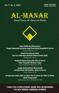 Al - Manar : jurnal kajian Al Qur'an dan Hadits Volume 9 no 1-2 (2023) dan Volume 10 no 1-2 (2024)