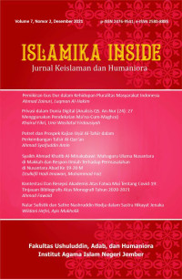 Islamika Inside : Jurnal Keislaman dan Humaniora volume 9 no 1-2 (2023) dan Volume 10 No 1-2 (2024)